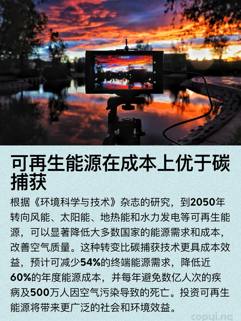 可再生能源在成本上优于碳捕获