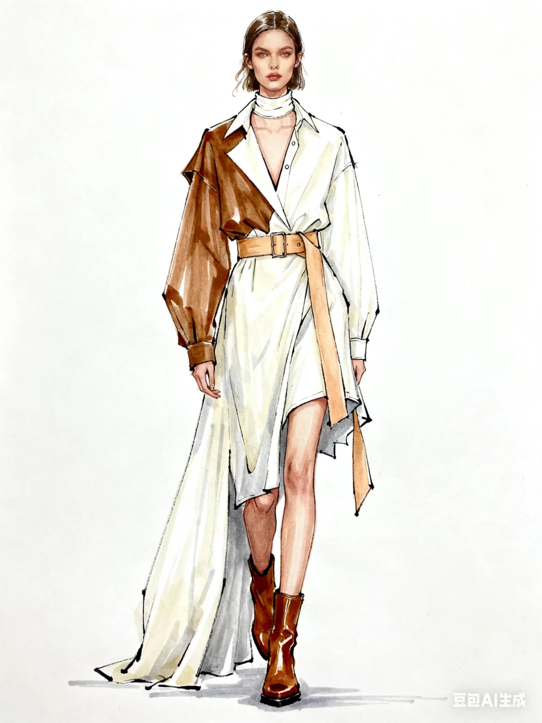 解构主义｜2套不对称服装设计