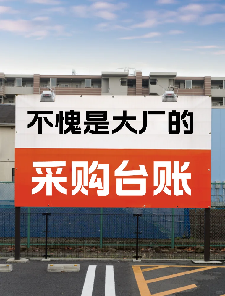 不愧是大厂的采购台账，堪称完美