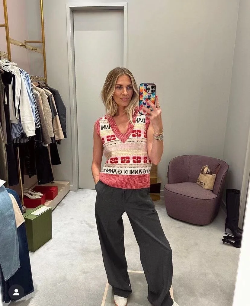 25秋冬新款现货｜外贸出口GA提花v领针织背心