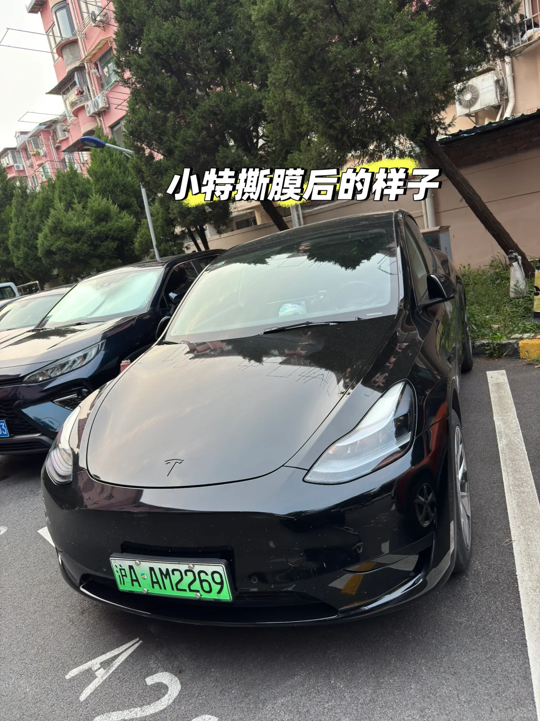 特斯拉改色膜贴膜三年后的样子