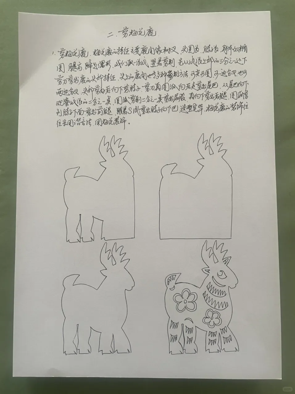 葛庭友老师剪纸教学：不对称剪纸四步法