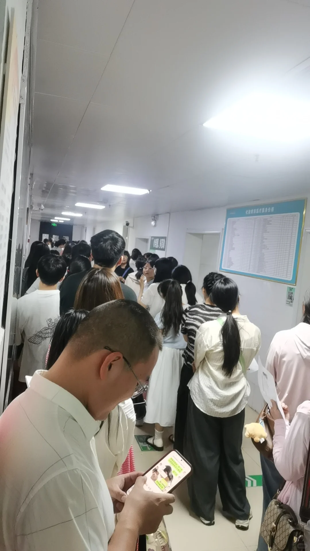 体检的第一天人真多