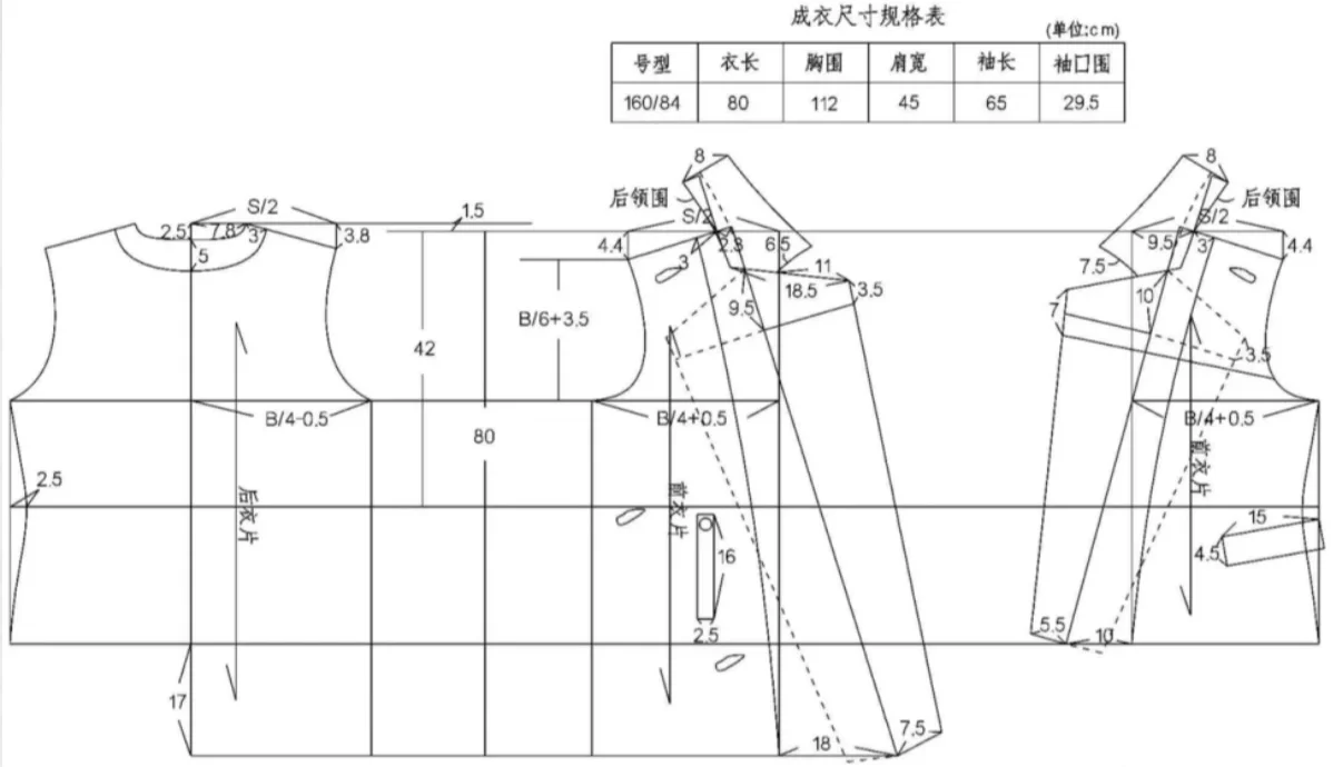 不对称西装打版分享?
