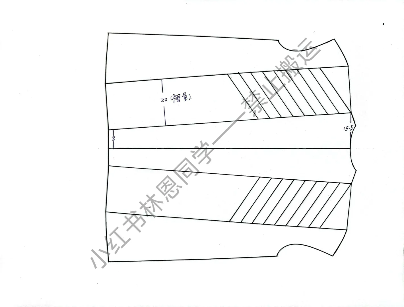新中式不规则白衬衫【附裁剪图】