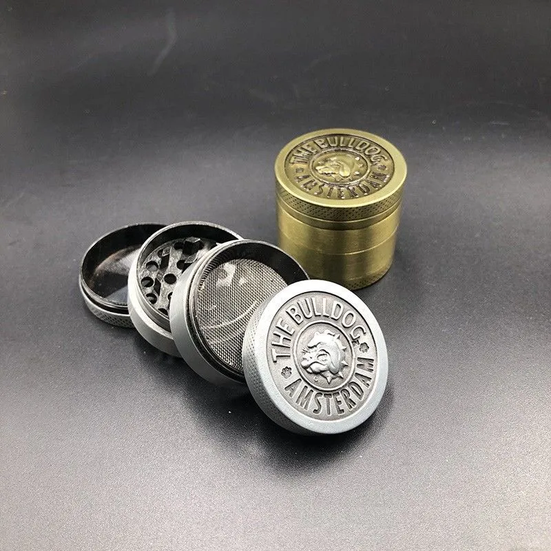 阿姆斯特丹狗头锌合金四层磨烟器金属小号40