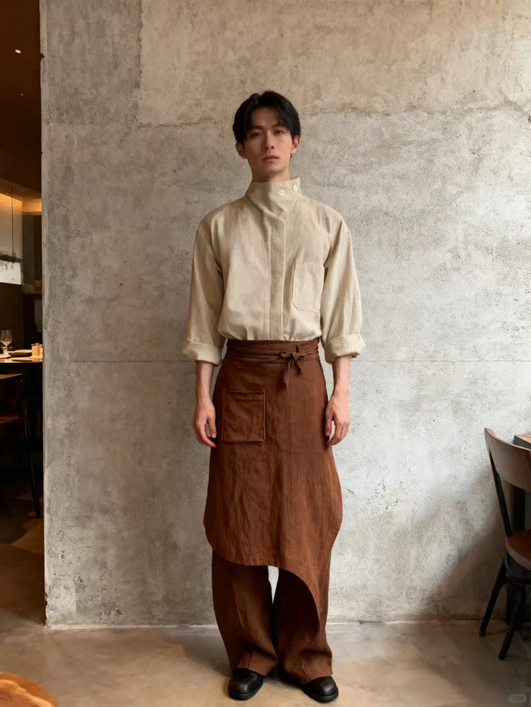 小众质感餐厅工作服|