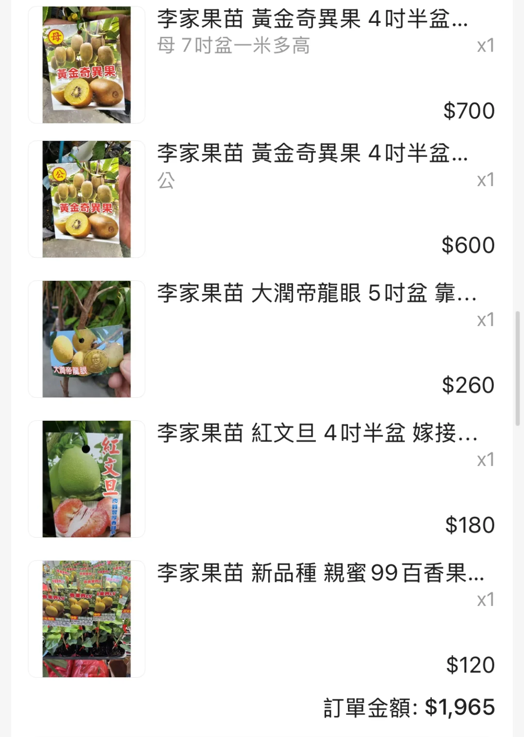 我的快樂農場擁有了30多顆果樹