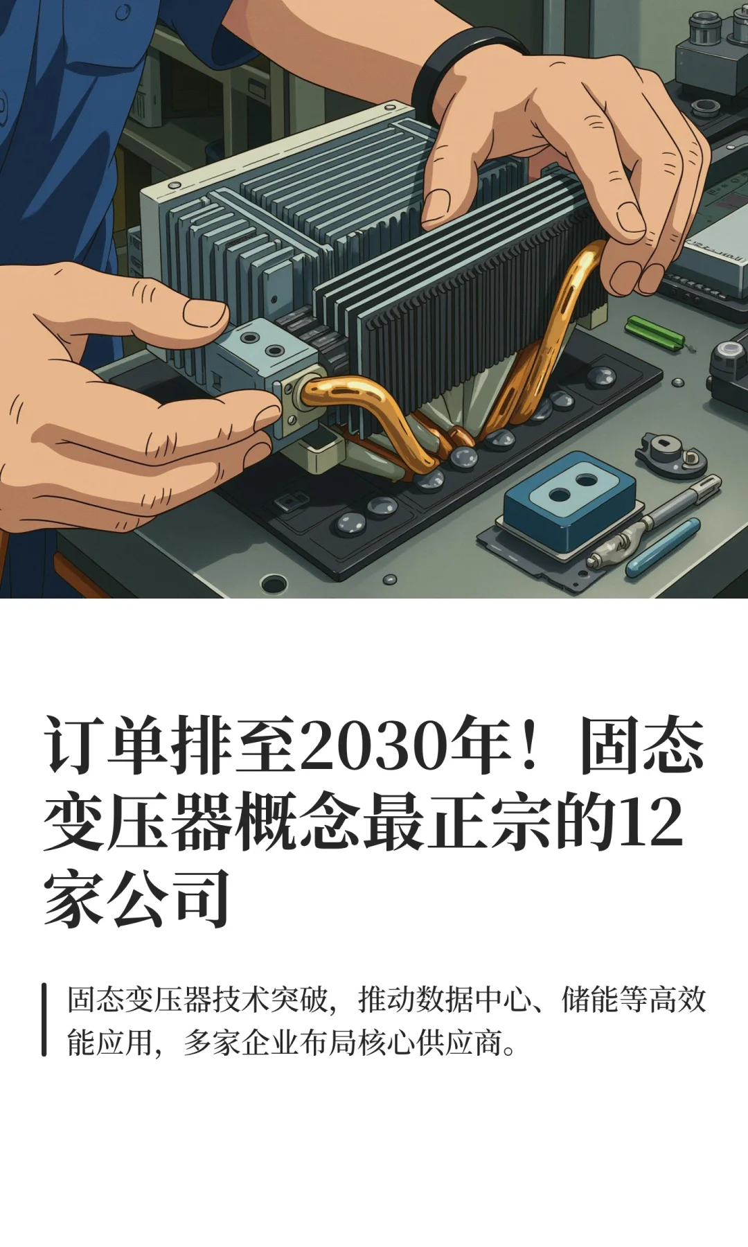 订单排至2030年！固态变压器概念最正宗的12