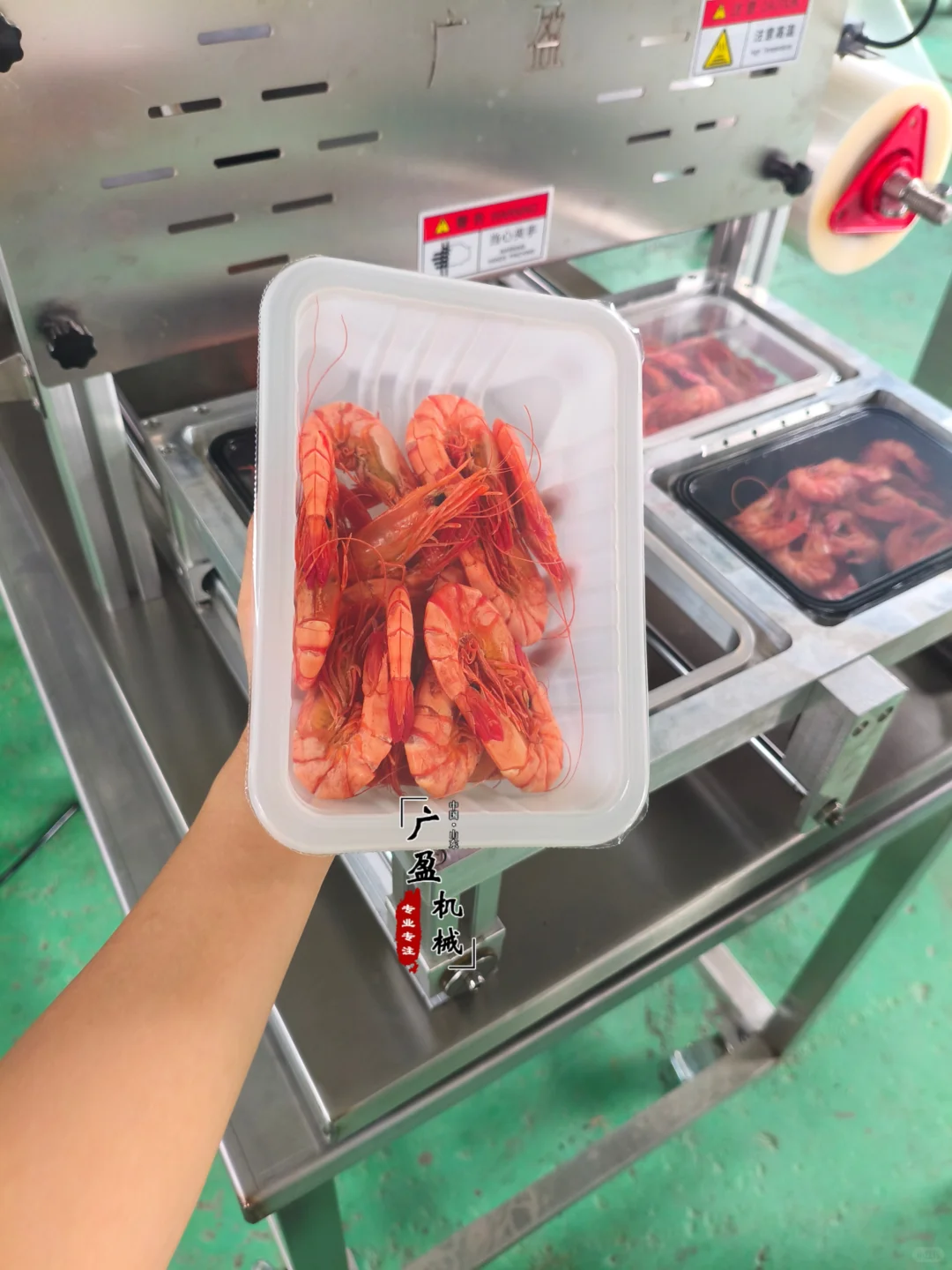 大虾盒式气调包装机