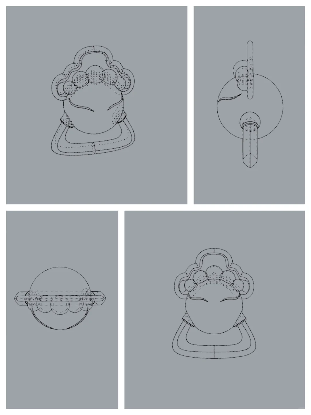 犀牛建模京剧戏曲非遗文创设计儿童玩具摇铃