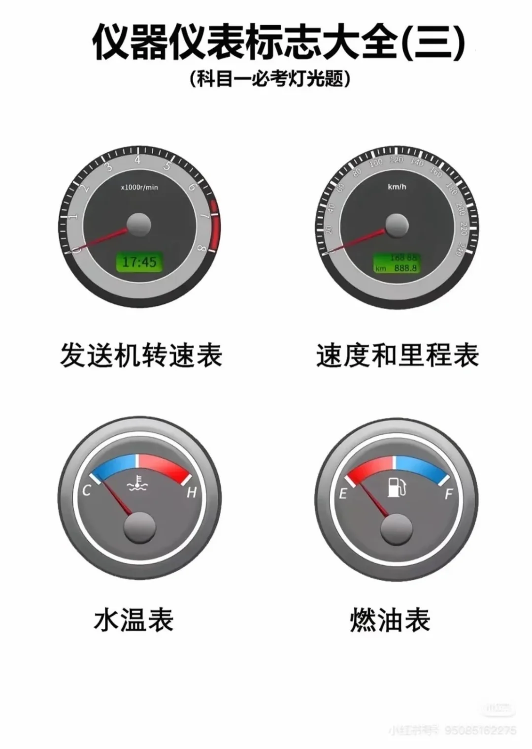大众车的仪表灯，科目一必考灯光题