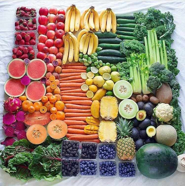 画画素材|这真的太治愈了！彩虹水果蔬菜?