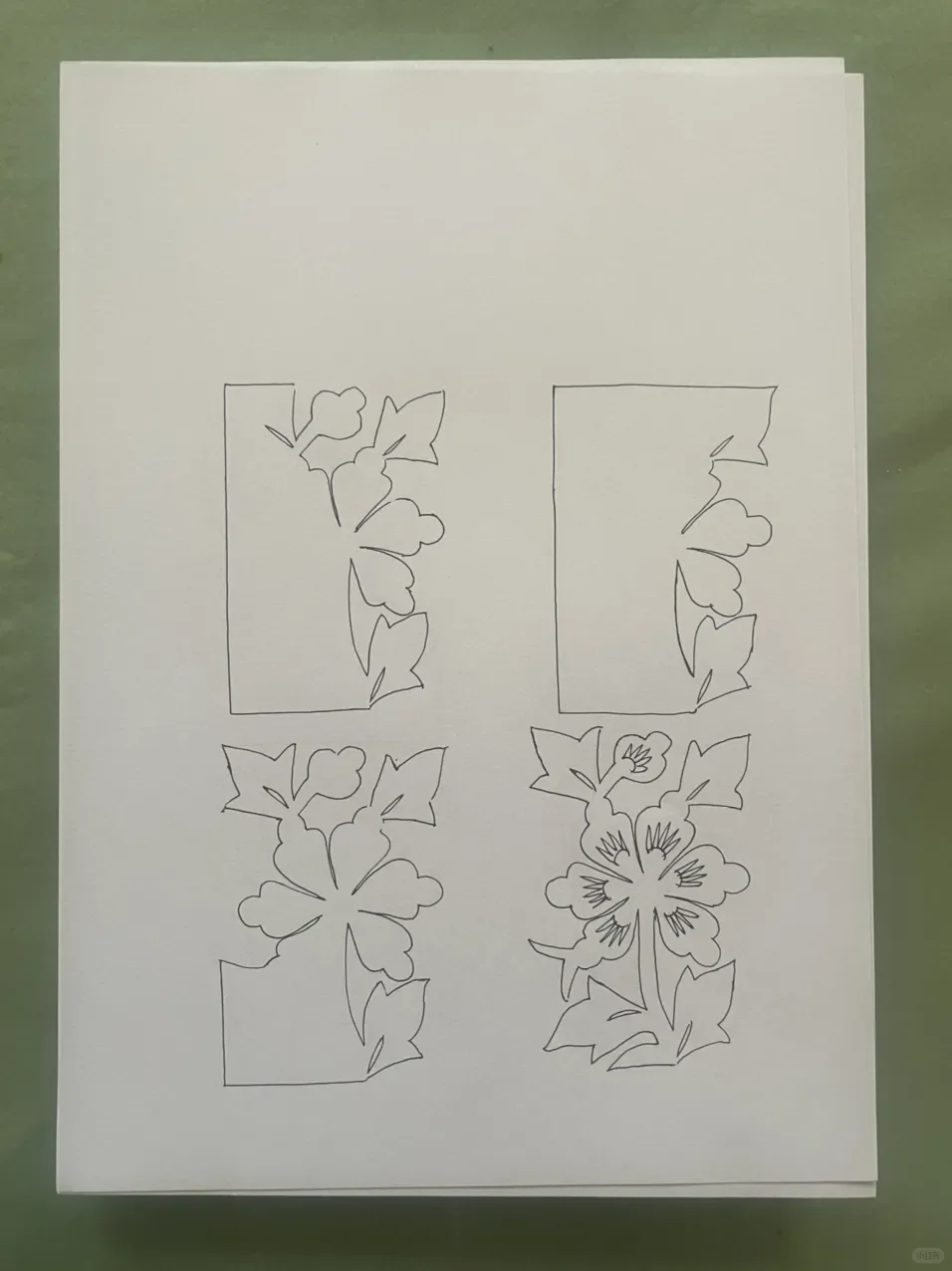 葛庭友老师剪纸教学：不对称剪纸四步法