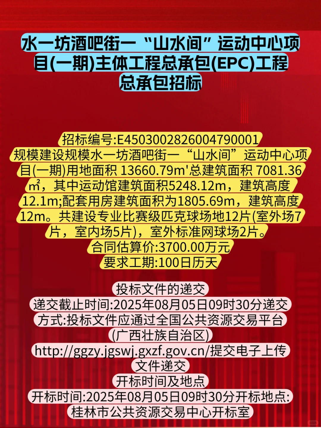 广西项目招标公告