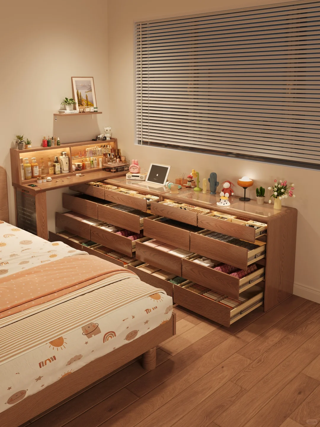 一不小心?加了个柜子就成了半包围卧室了