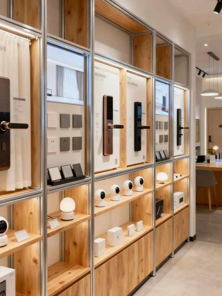 智能家居店陈列架｜这展示架把科技感与质感