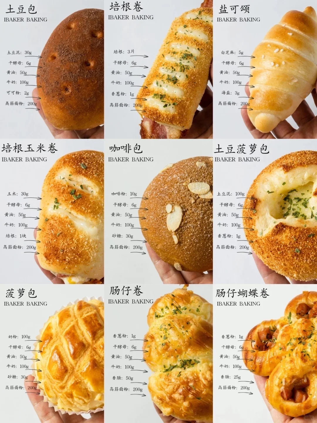 ✨9款面包神仙做法!早餐不用愁