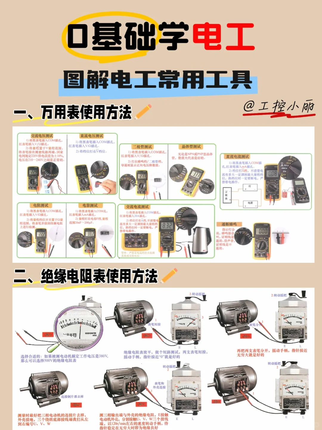 0基础学电工|常用的电工测量工具超全解析