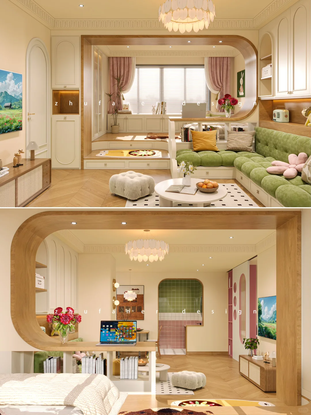 思路打开，老房靠四用地台扩容，两室荣登三居