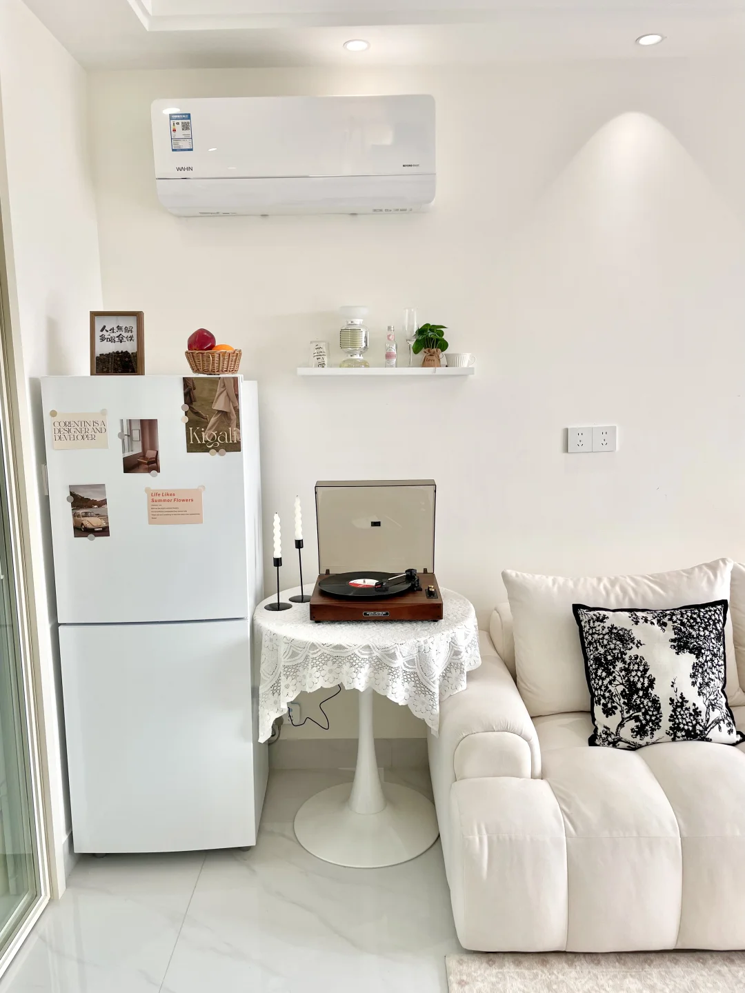 真的35㎡！用窗帘隔出了一室一厅