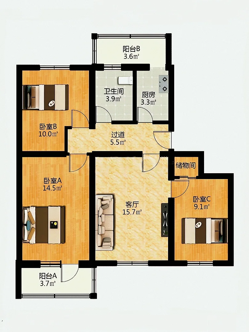 谁能拒绝这户型，北三环地铁口央产家属院！