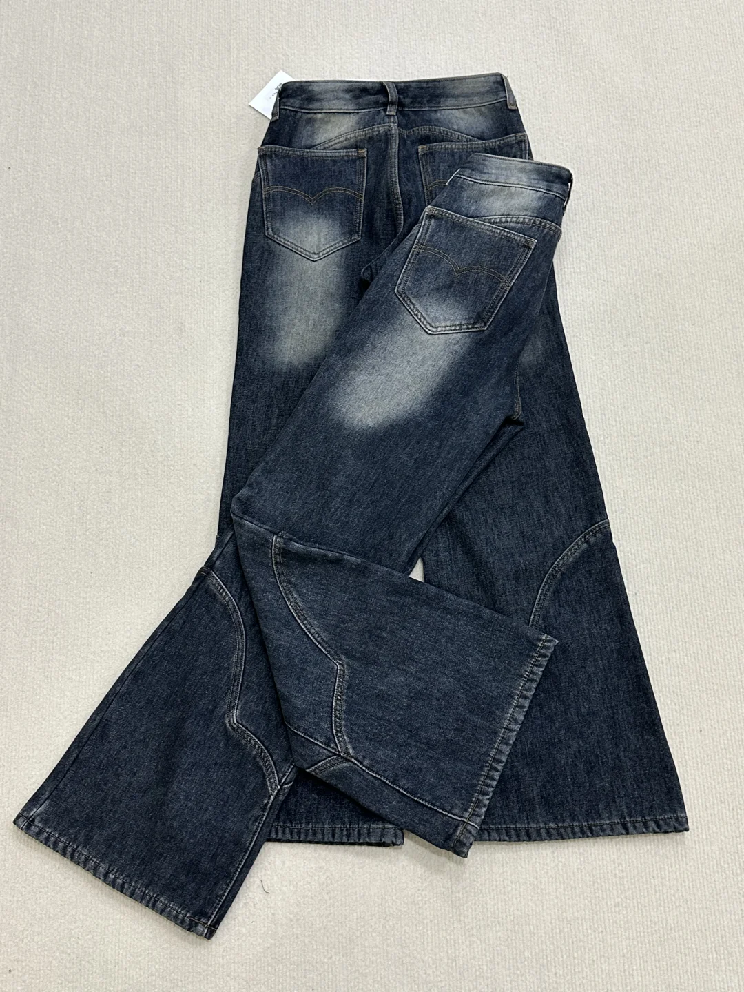 测评已出 不是平替 水泥灰加绒加厚牛仔裤