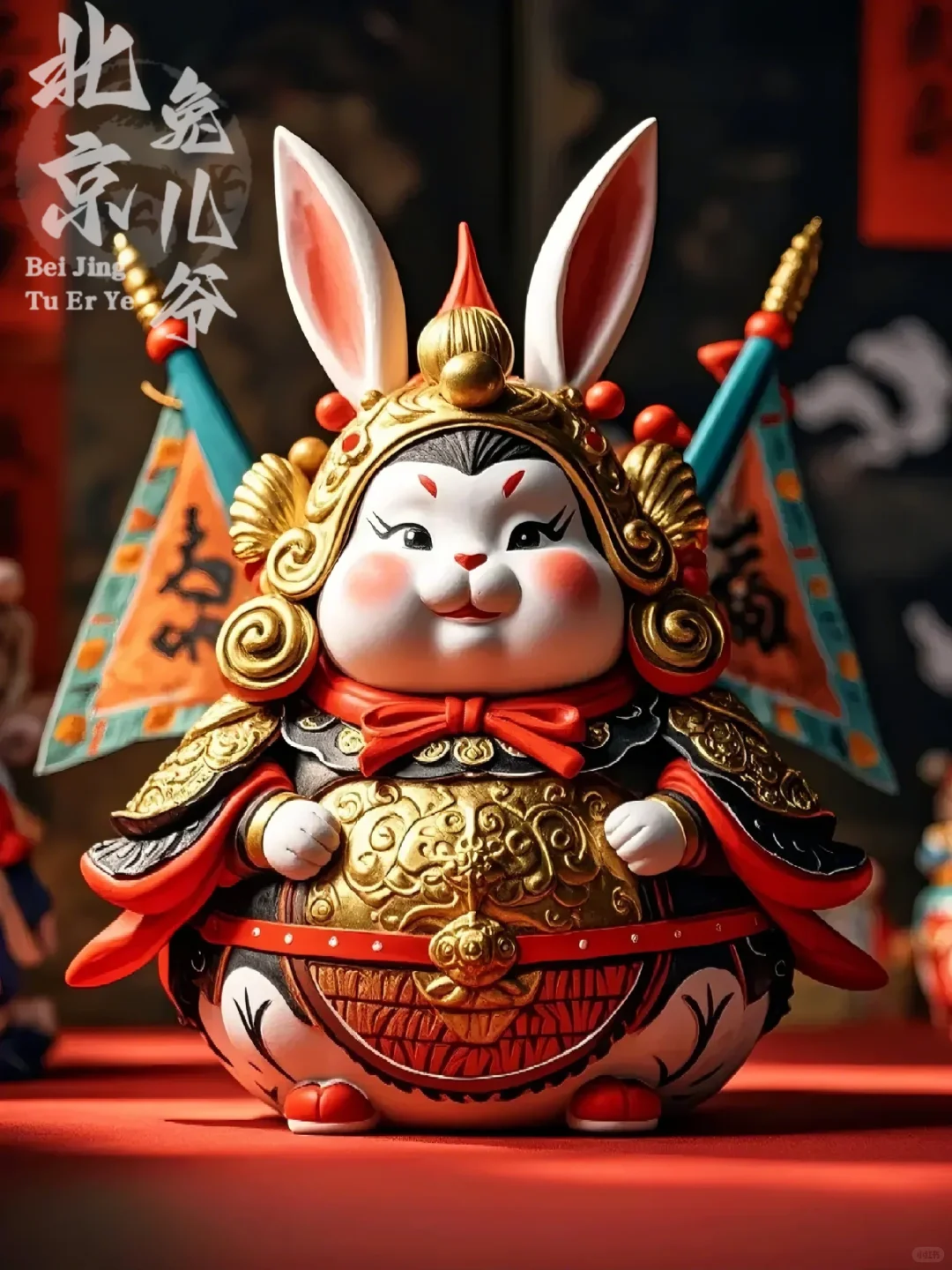 非遗泥塑丨北京兔儿爷