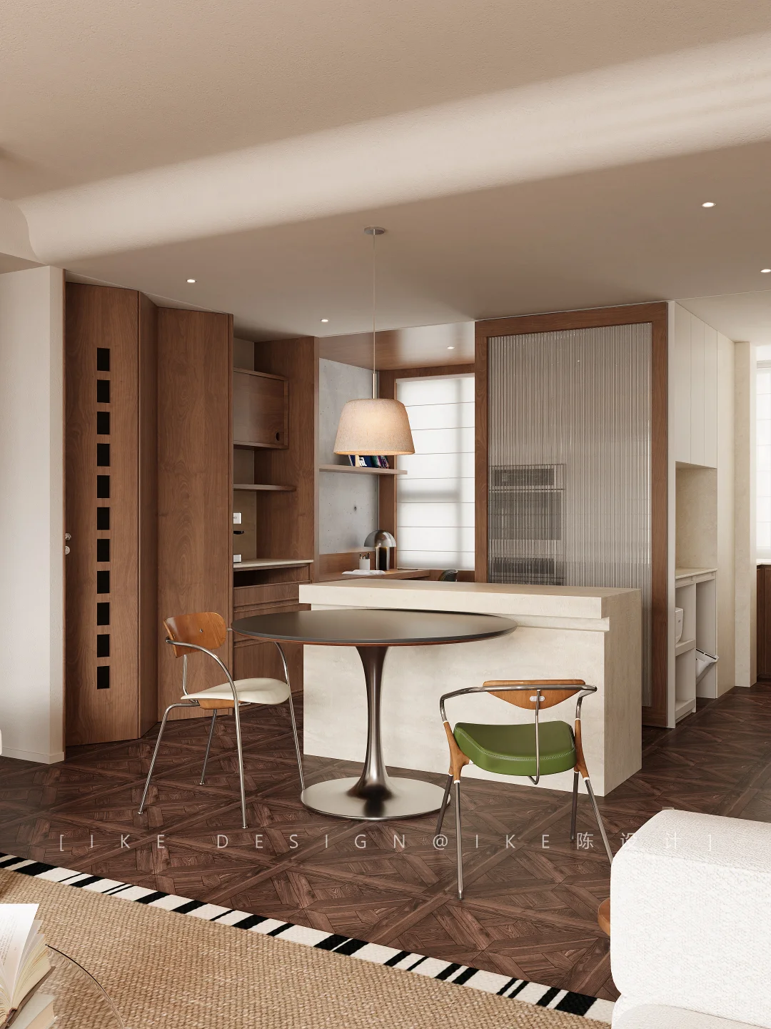 三个空间用一扇门，一门三用，太机智了！