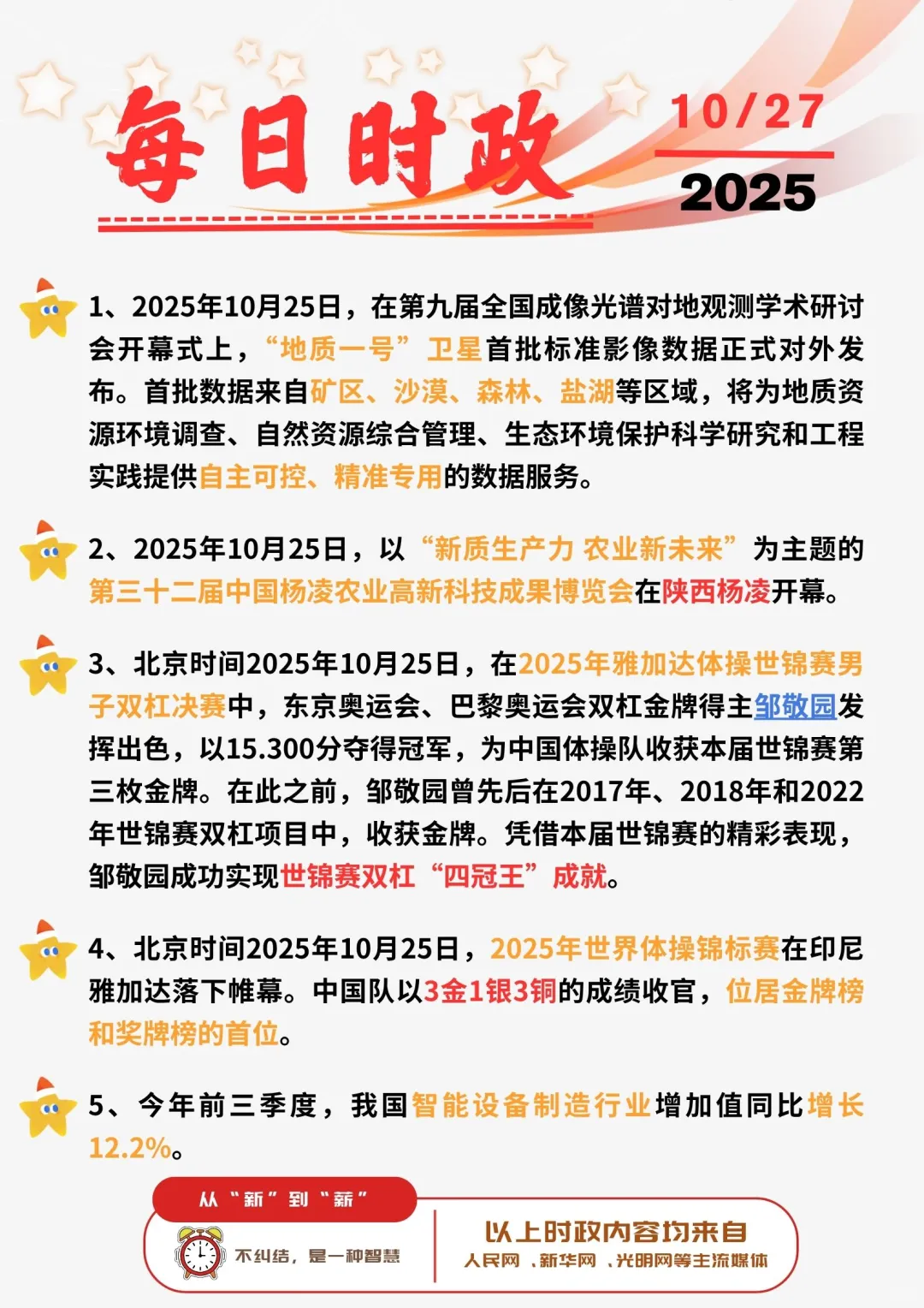 ?每日时政打卡 | 2025年10月27日