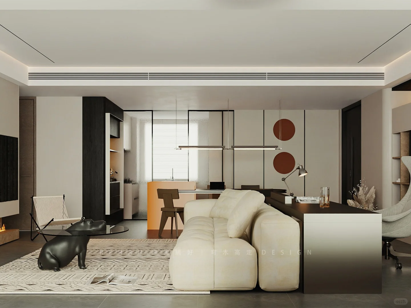 上海汇元玺｜客餐厅一体化的全屋定制设计