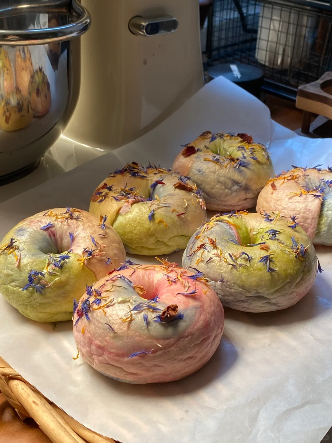 用高比克007画境厨师机做了莫奈花园贝果～