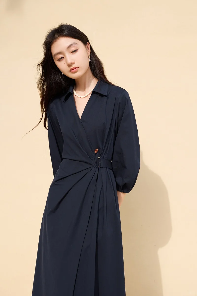 香影lookbook?收腰衬衫裙·职场高知风