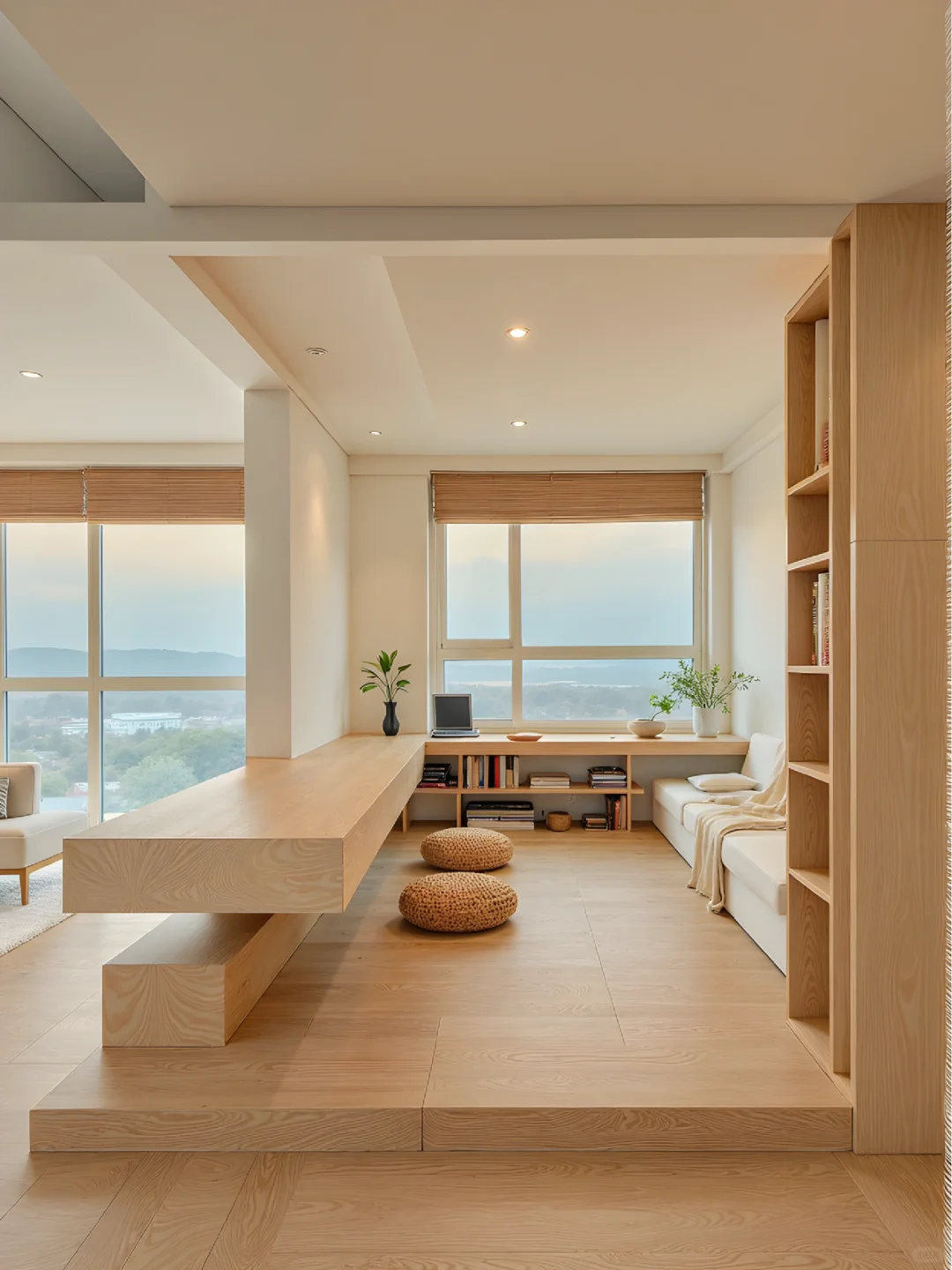 6㎡次卧逆袭?开大！地台书房通透实用飞