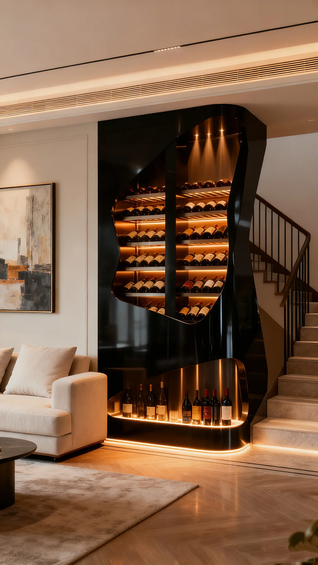 充满设计感的酒柜让居家空间提升生活品质
