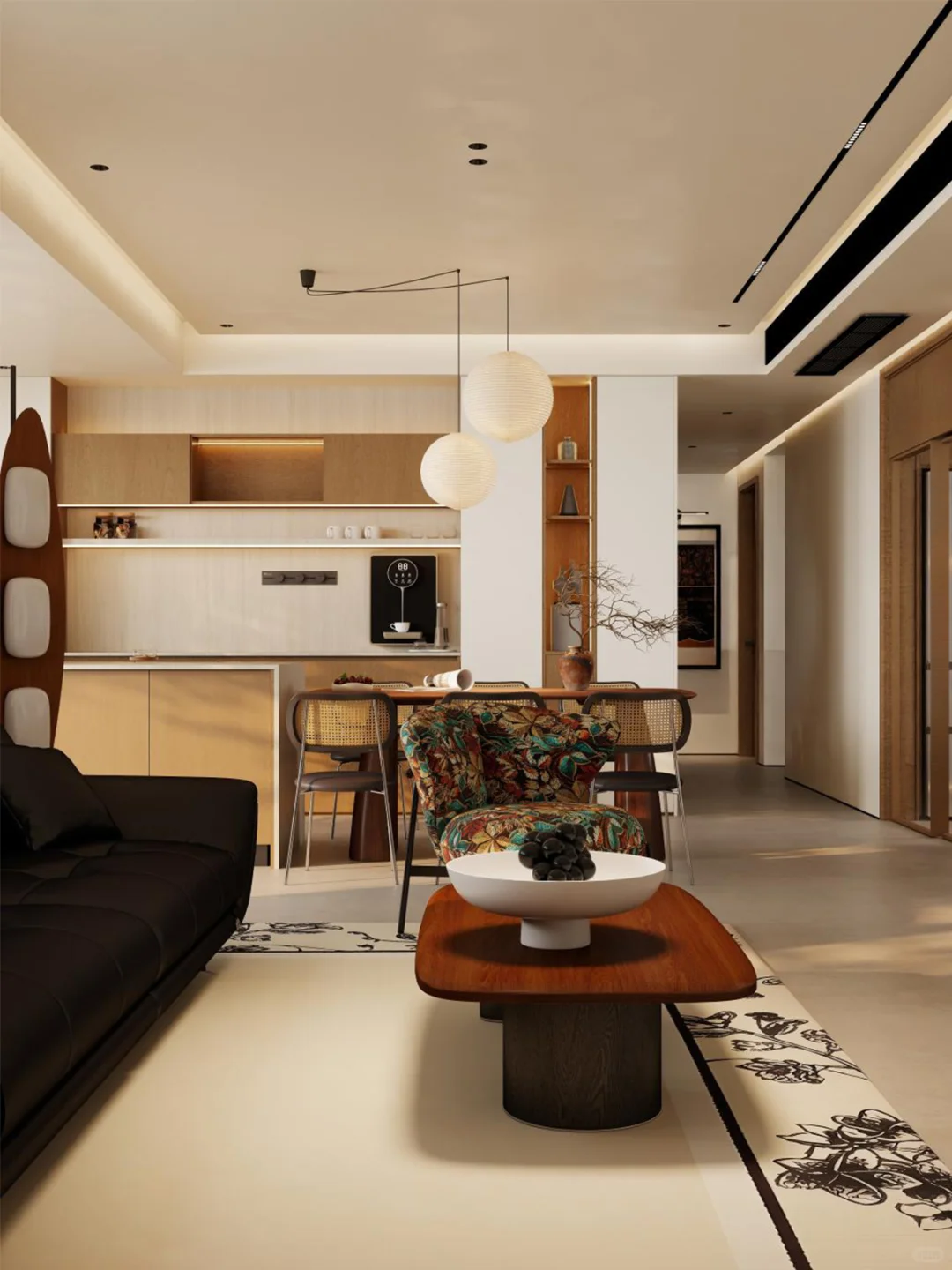 158㎡中古风+奶油色，拿捏复古电影感！