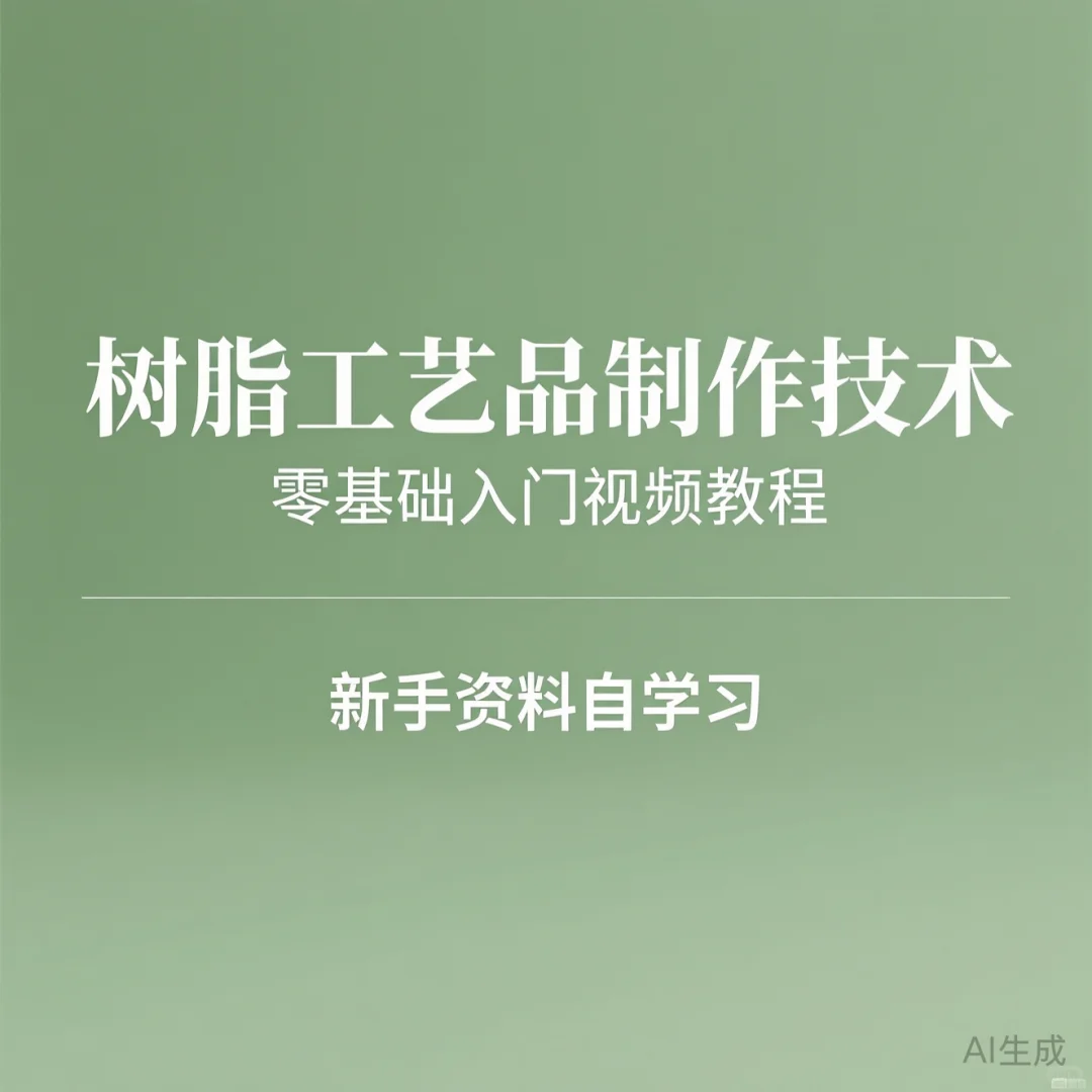 树脂工艺品制作｜零基础入门教程