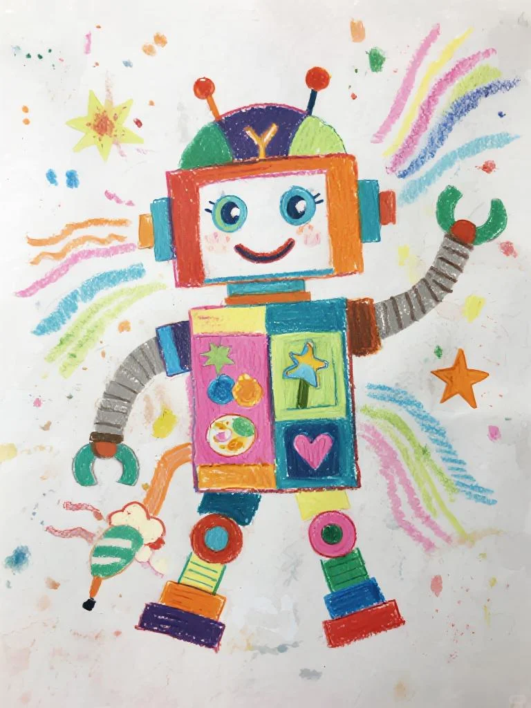 儿童创意手绘机器人