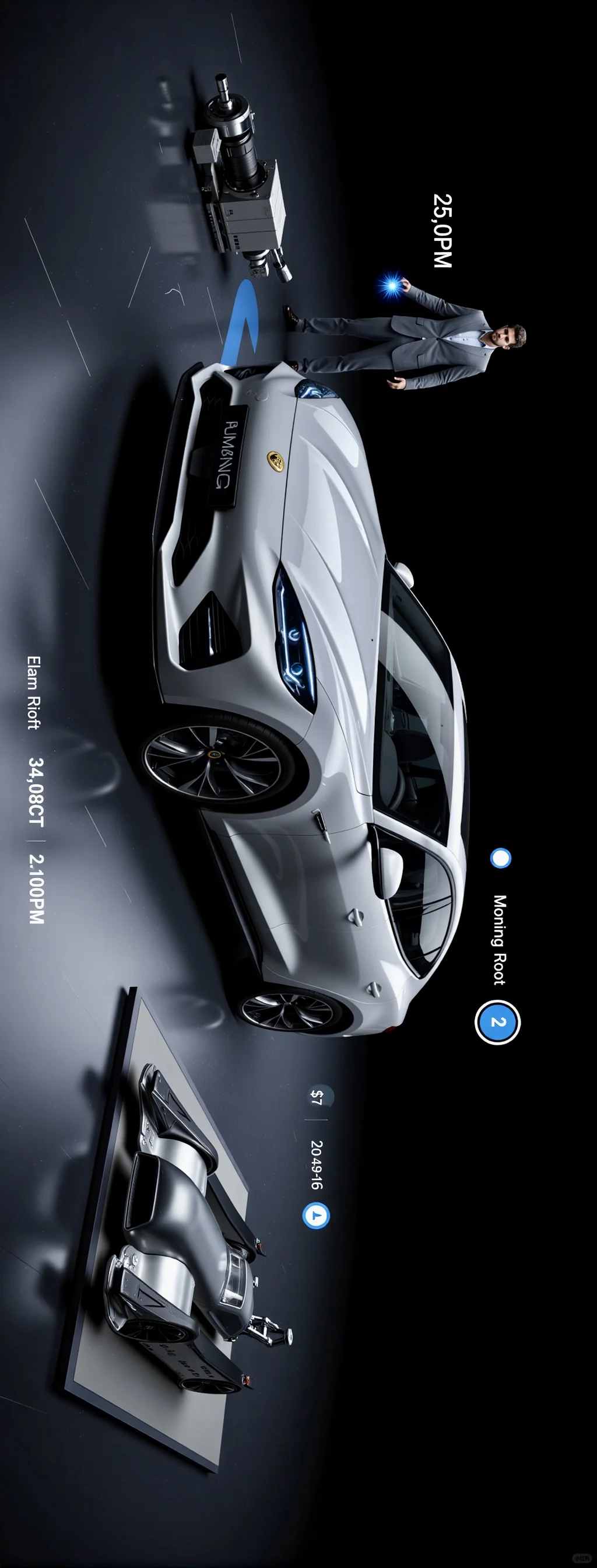 【SD练习】HMI概念设计~黑蓝科技风