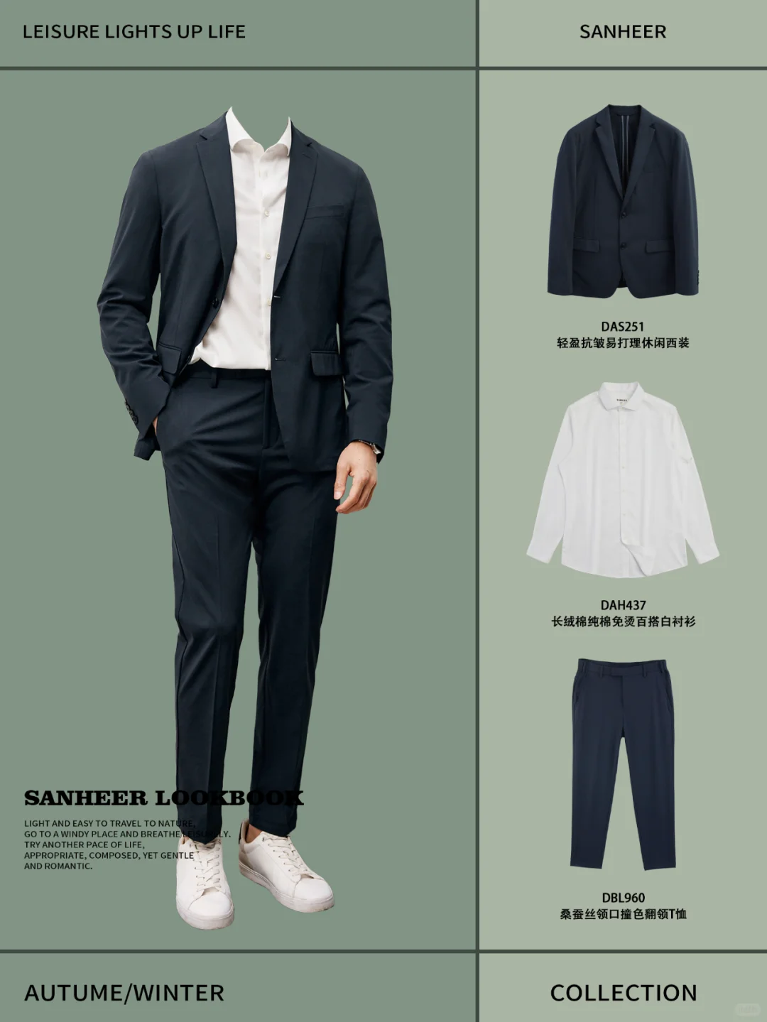 男士轻熟高级感穿搭 日常职场通勤风搭配