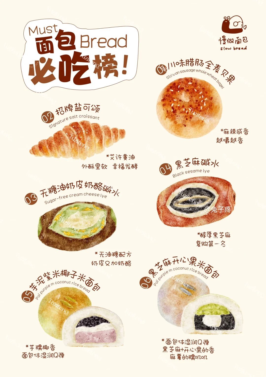 ipad手绘|面包必吃合集✨??