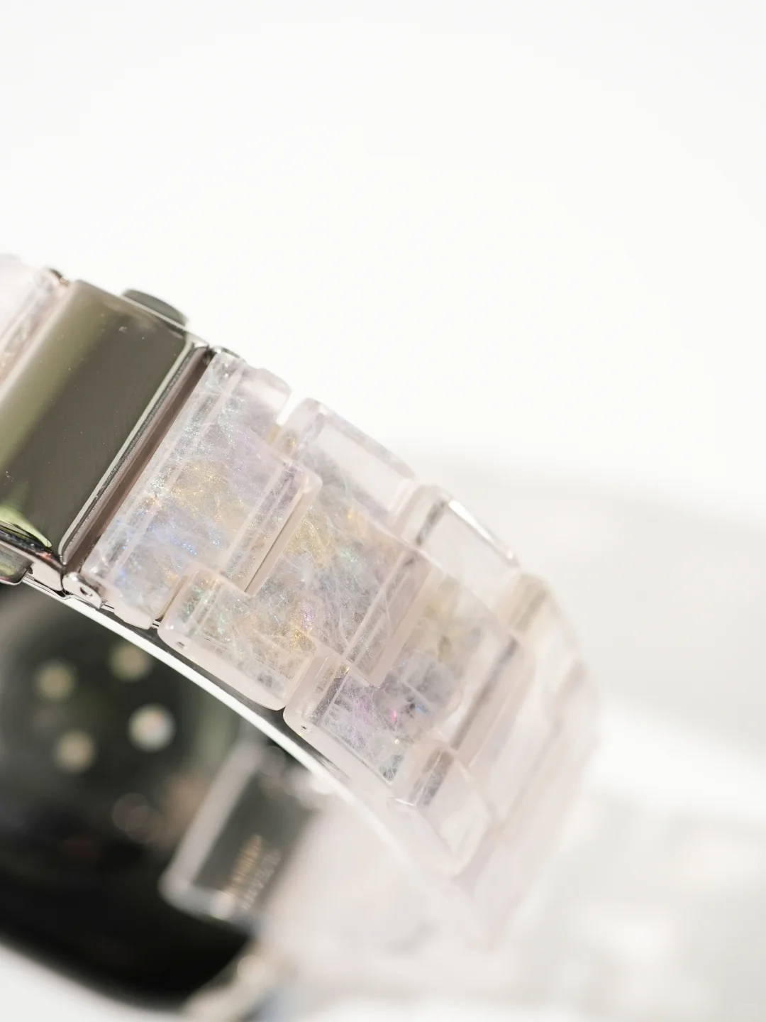鎏金镶嵌 ✨透明树脂小众款表带 美到失语