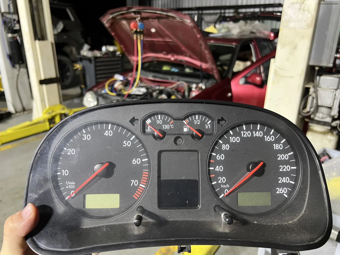 高尔夫4新仪表已装车,又纯粹了不少