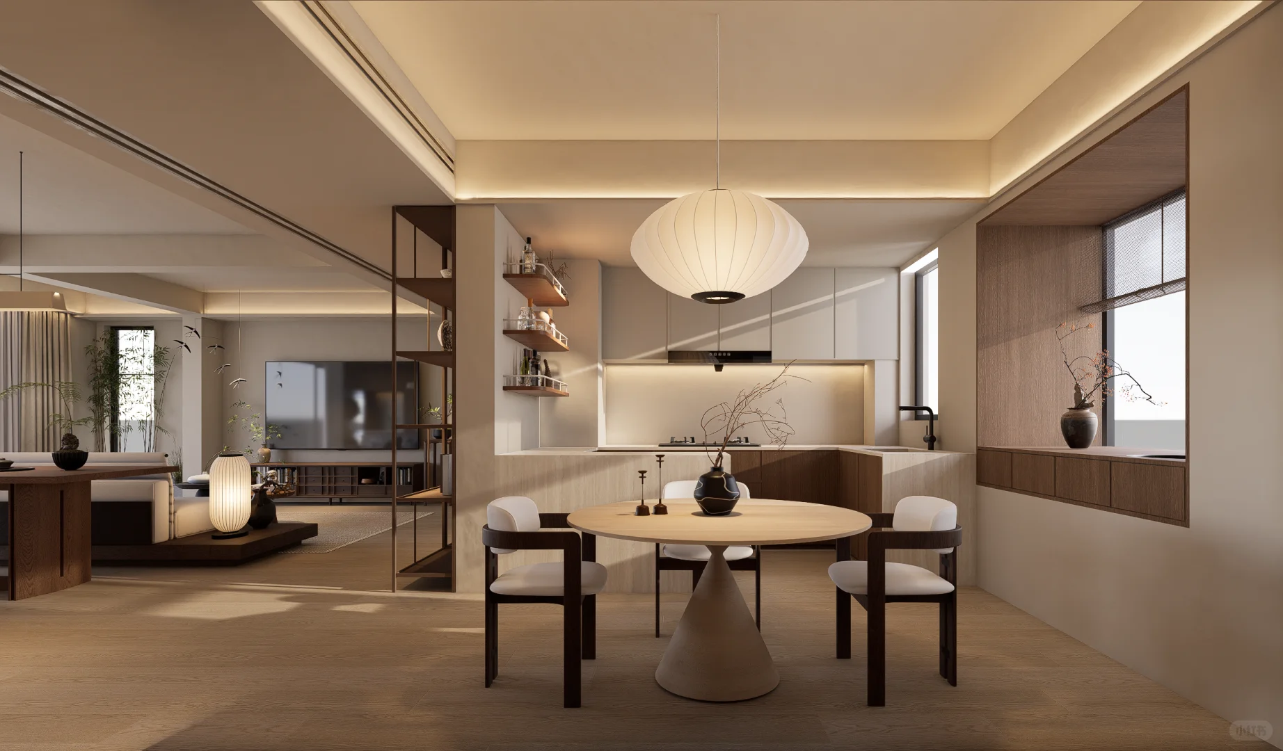 南昌｜精装房改头换面宋式风格之家