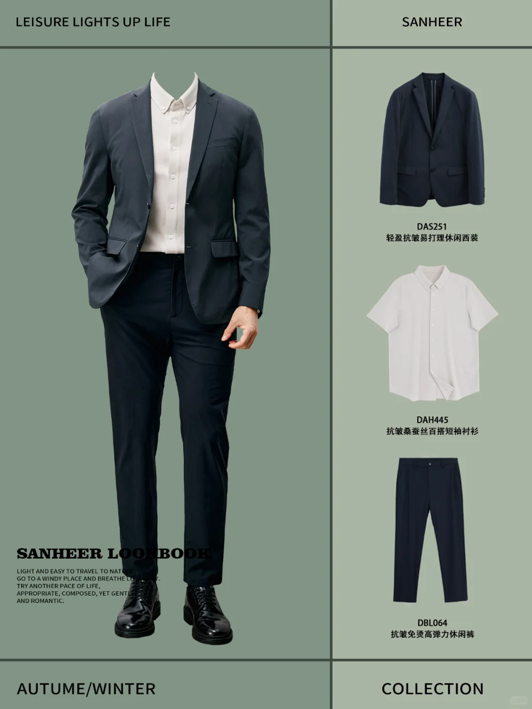 男士轻熟高级感穿搭 日常职场通勤风搭配