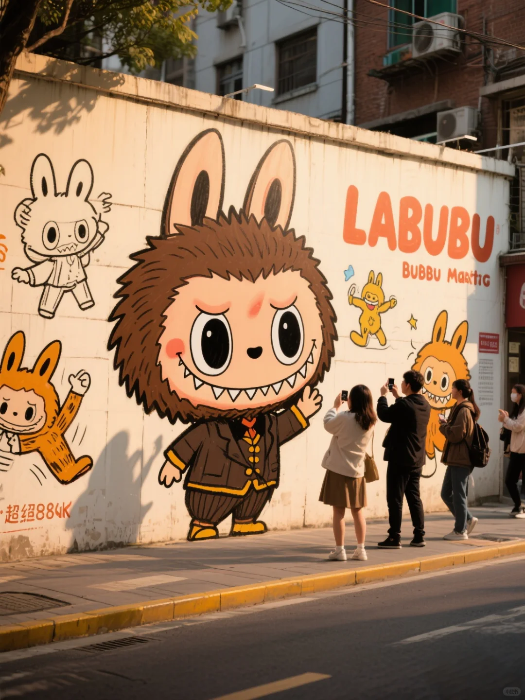 一束光照进来的时候，他竟然笑了，墙绘涂鸦