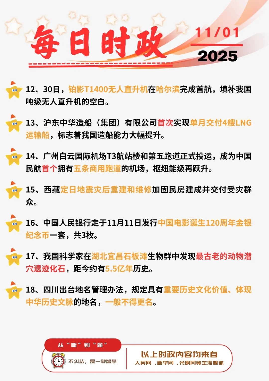 ?每日时政打卡 | 2025年11月1日