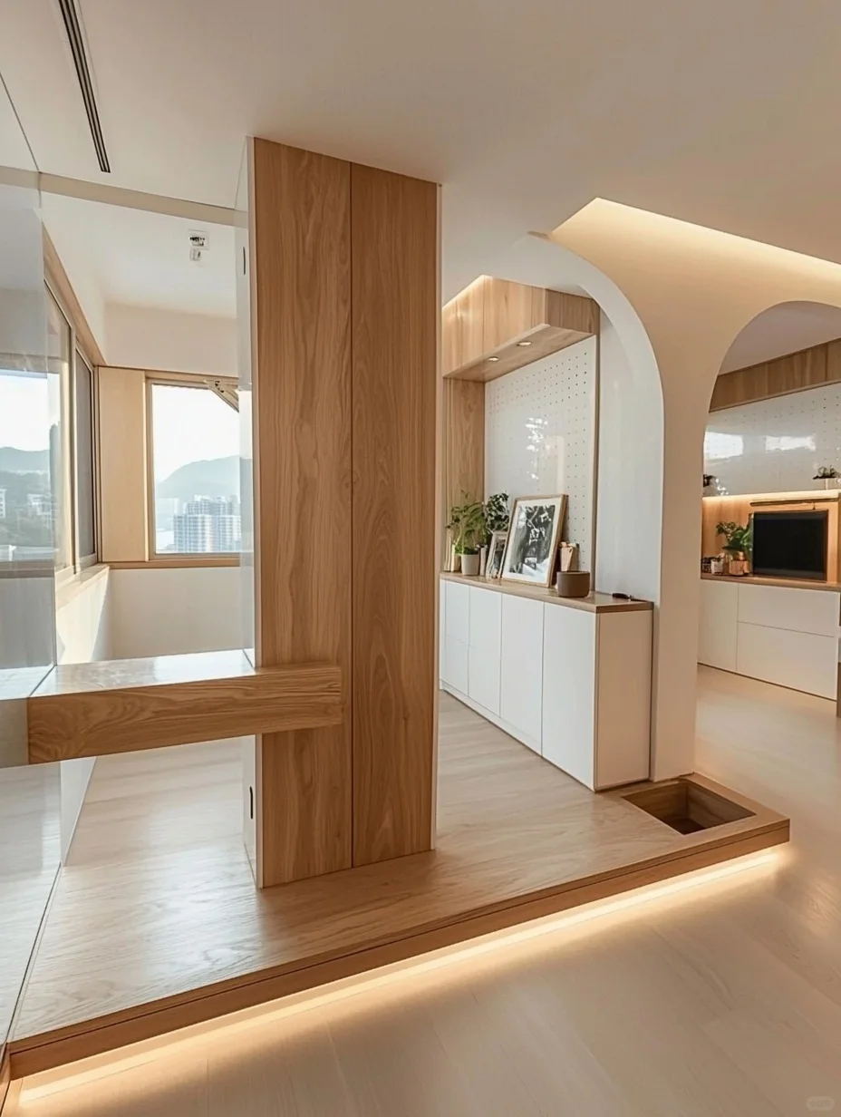 户型基础装修就不基础,镂空穿插+地台爽翻