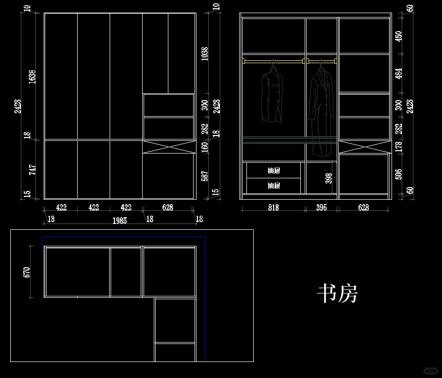 小户型书房就该这么设计！书房客房全都要！