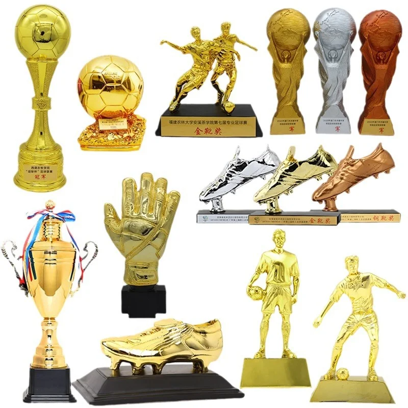 树脂奖杯足球先生金鞋金球奖杯